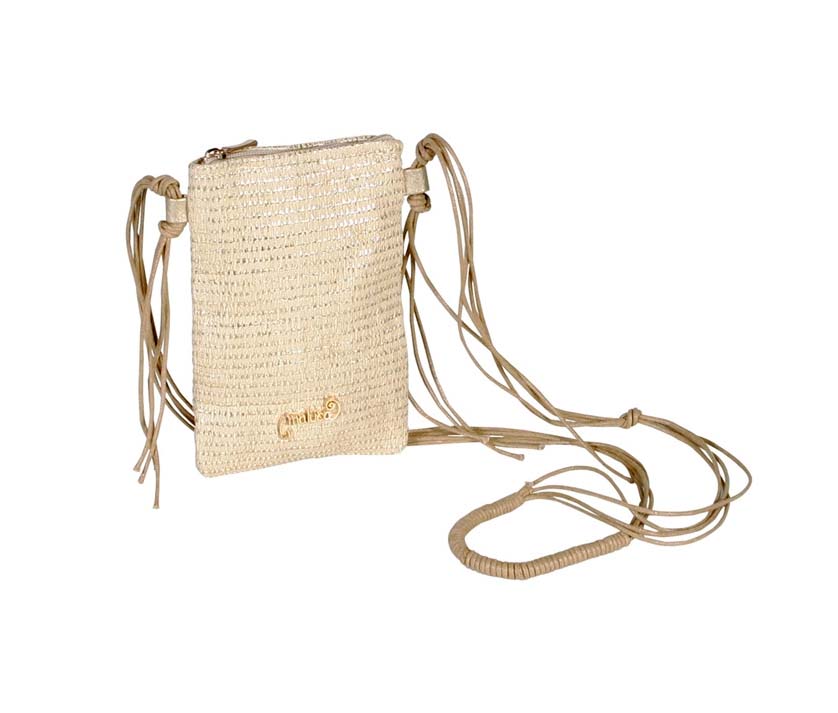BOLSO MÓVIL RAFIA DORADO MALUCA